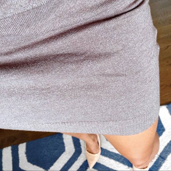 🍂 TAUPE BOW DETAIL LOOSE SLEEVE KNIT DRESS! - Picture 9 of 9